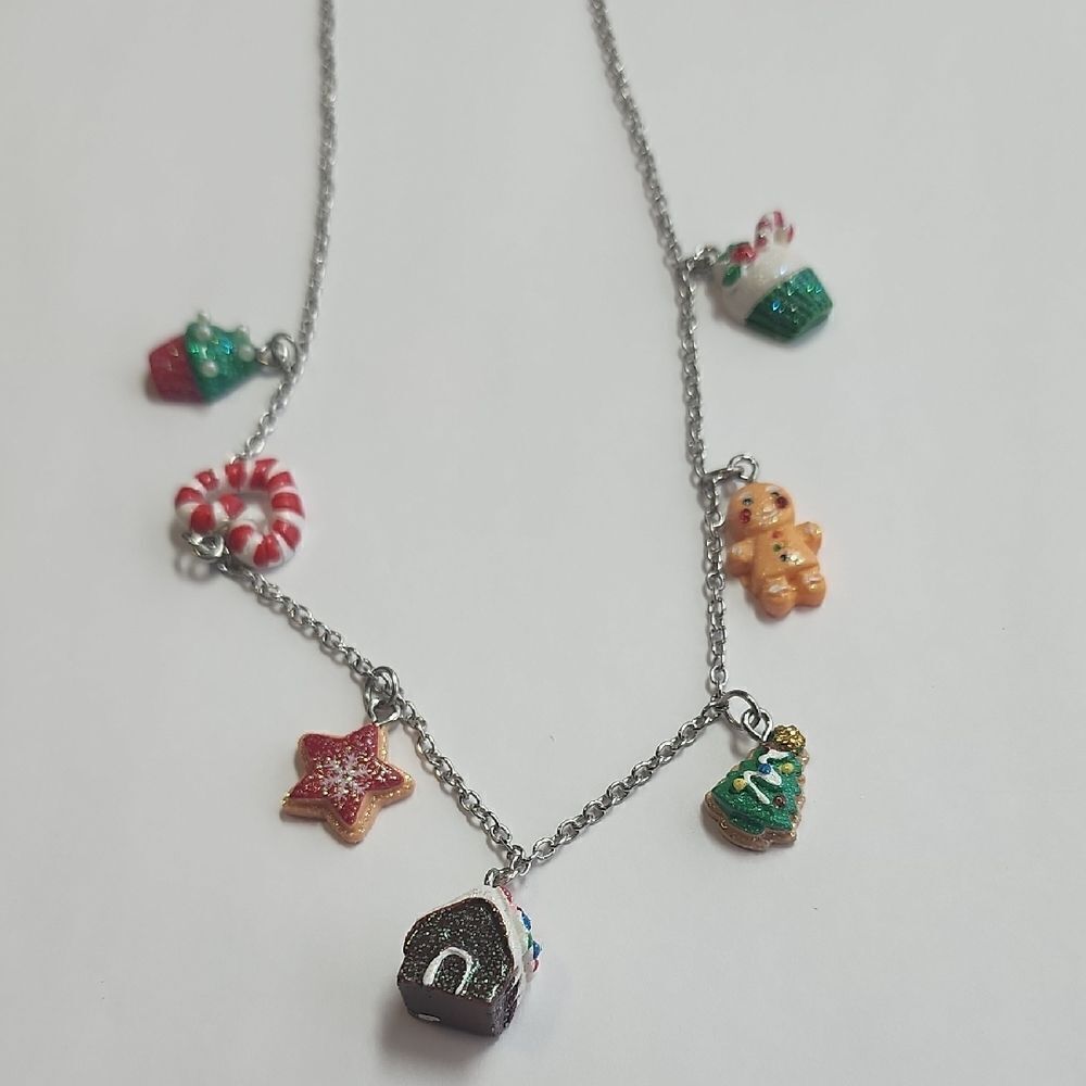 Festive Charm Necklace with Holiday Pendants